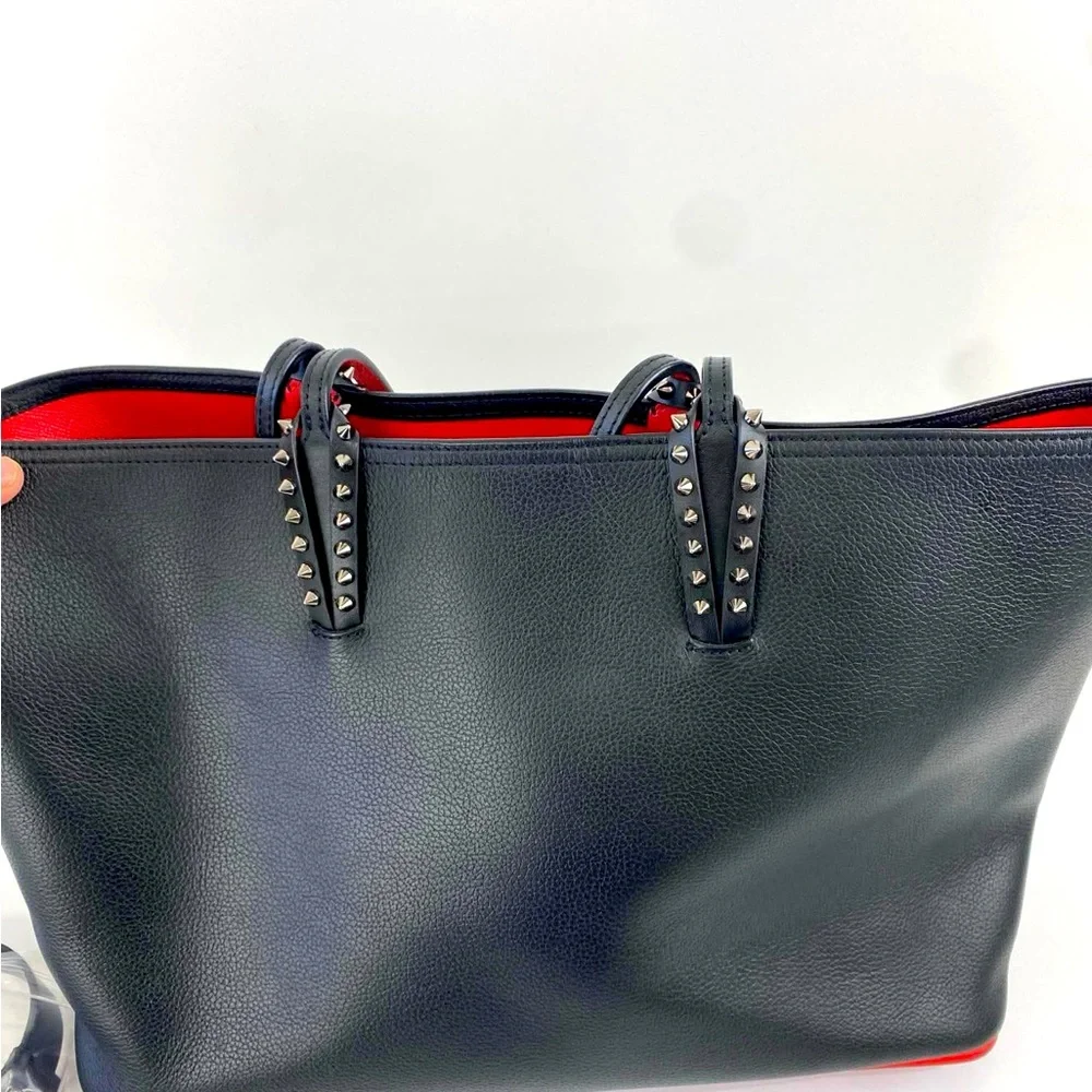 Christian Louboutin Black Tote with Red Interior EUC ❣️❣️❣️❣️❣️with pouch - Picture 1 of 9